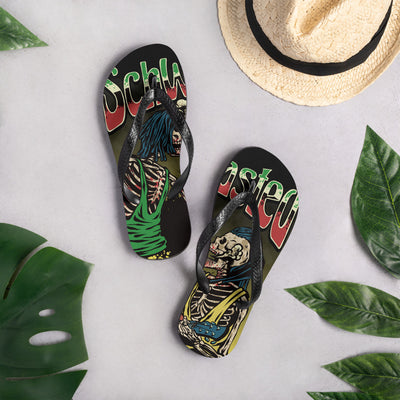 Schwasted Dreadlock Party Flip-Flops